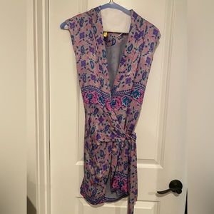 Zara mini purple wrap dress size small